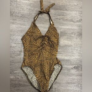 Vintage INC International Concepts Brown Leopard One Piece